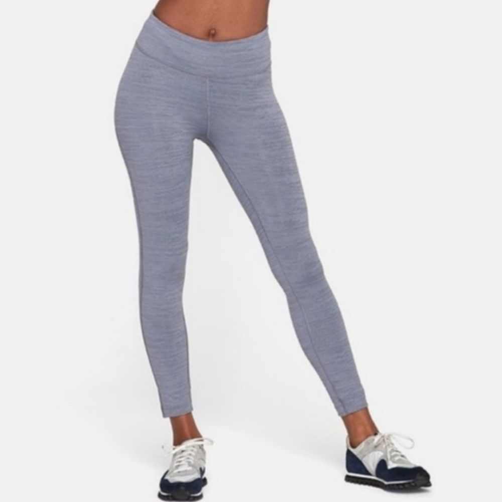 Outdoor Voices Storm Blue Striped Flex Tech Sweat 7/8 Leggings